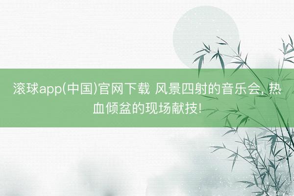 滚球app(中国)官网下载 风景四射的音乐会, 热血倾盆的现场献技!