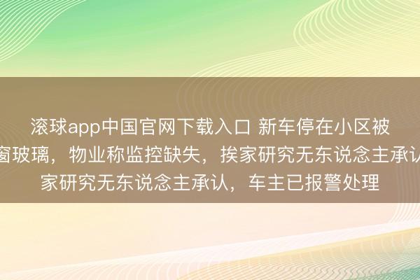 滚球app中国官网下载入口 新车停在小区被天降电磁炉砸碎后窗玻璃，物业称监控缺失，挨家研究无东说念主承认，车主已报警处理