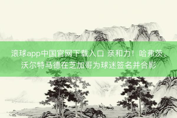 滚球app中国官网下载入口 亲和力!哈弗茨、沃尔特马德在芝加哥为球迷签名并合影