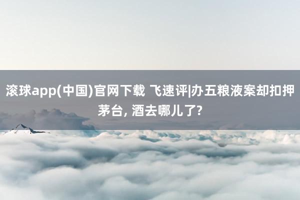 滚球app(中国)官网下载 飞速评|办五粮液案却扣押茅台， 酒去哪儿了?